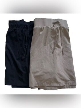 Lot Of 2 Women’s All In Motion Athletic Skorts Black Olive Green XL Pockets